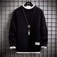 Men Sweater Casual Trend Pullover O-Neck Sweaters