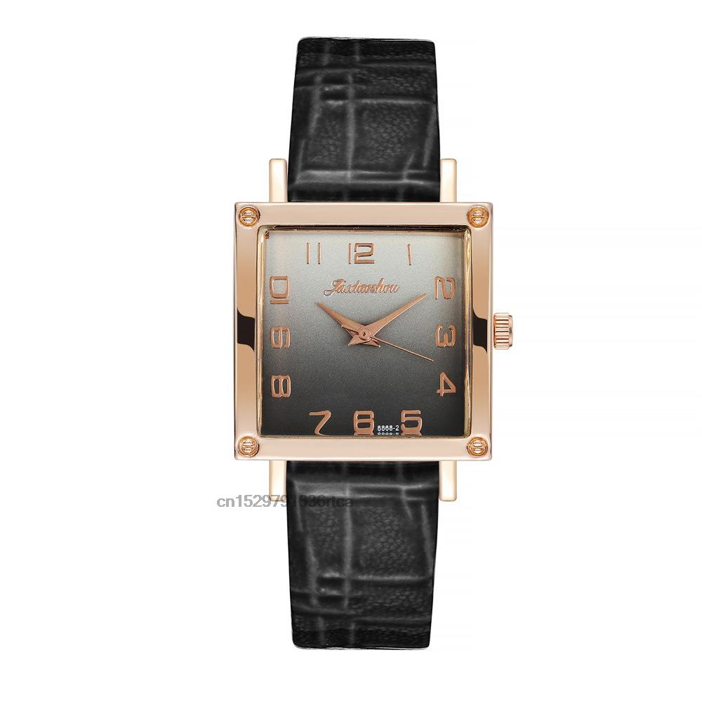 Women Gradient Square Watches Minimalist Luxury Ladies  Wristwatches