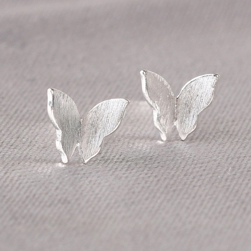 Silver Needles Lovely Mini Stud Earrings Women Cute Heart Star Moon