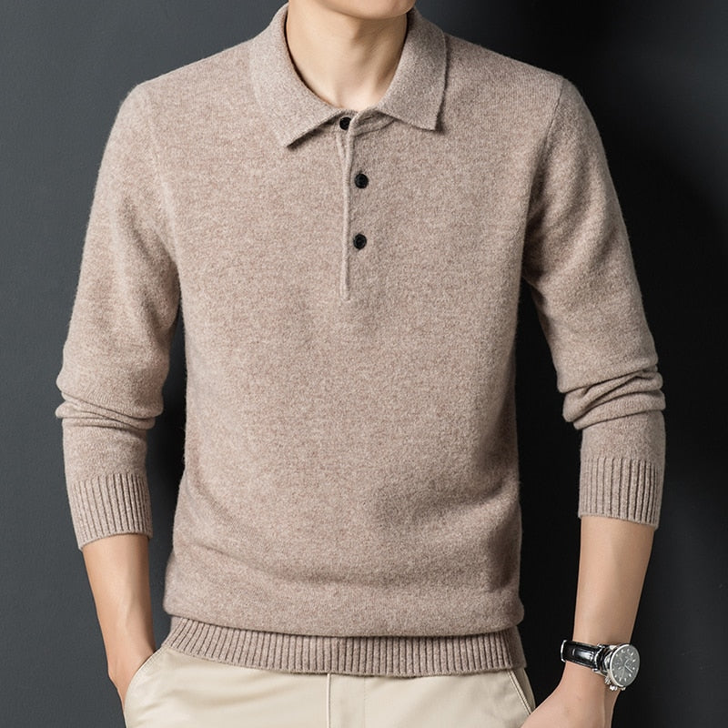 sweater men neck pure wool sweater solid color sweater backing