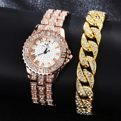 Diamond Women Watches Gold Watch Ladies Wrist Rhinestone