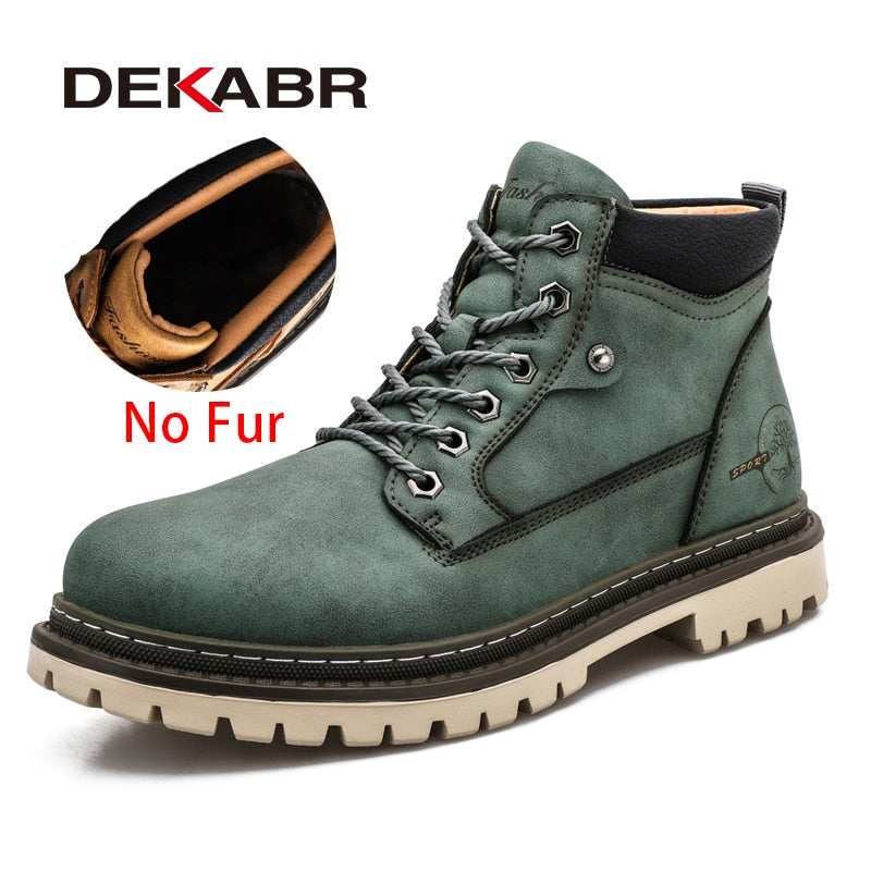 Shoes Men Warm Fur Boots Wear-Resistan Leisure Comfort Boots