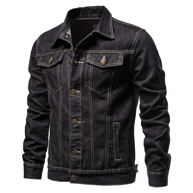 Men Denim Jackets Slim Casual Coats Thicker Winter Jean Jackets Warm Coats