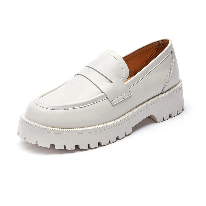 Style Casual Loafers Genuine Leather Fashion Shoes Girls