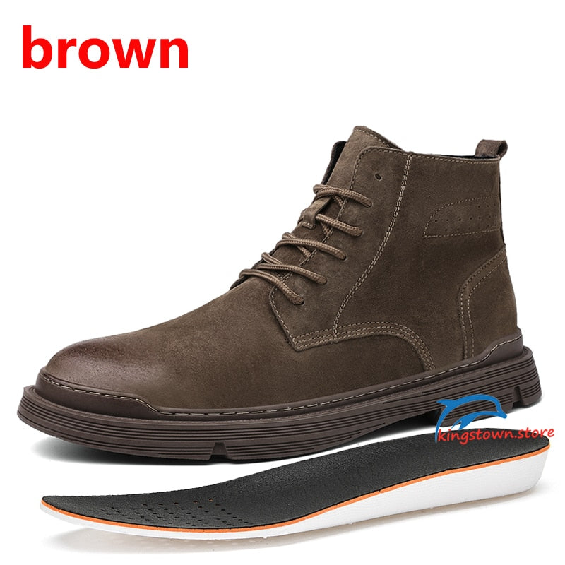 Ankle Boots Shoes Height Increase Insole Men Taller Heel