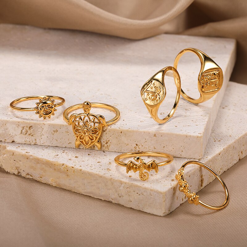 Cute Turtle Ring For Women Fashion Retro