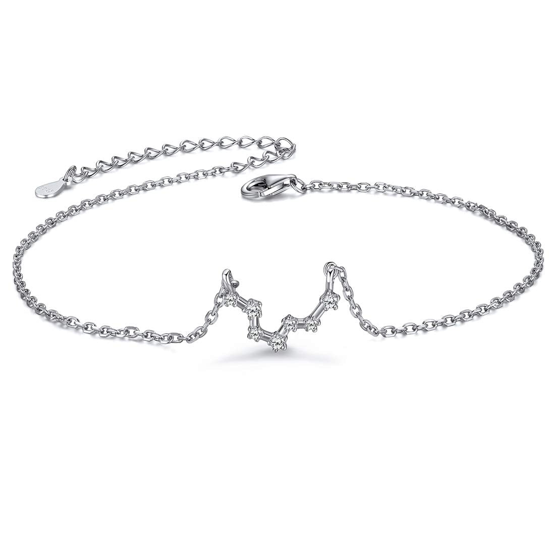 Silver Anklets for Women Constellation