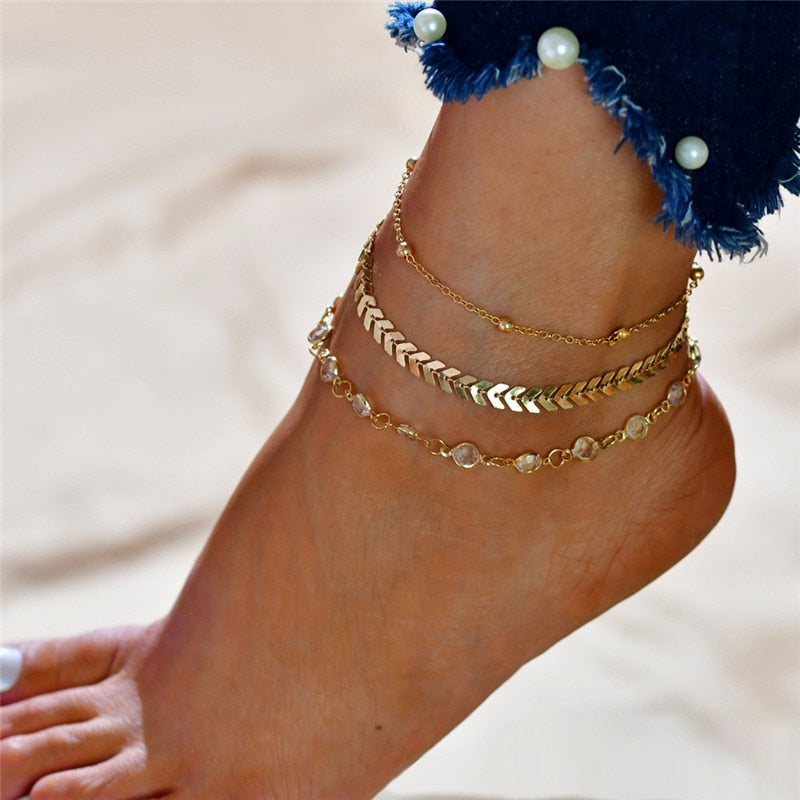 Fashion Pearl Anklet Women Ankle Bracelet