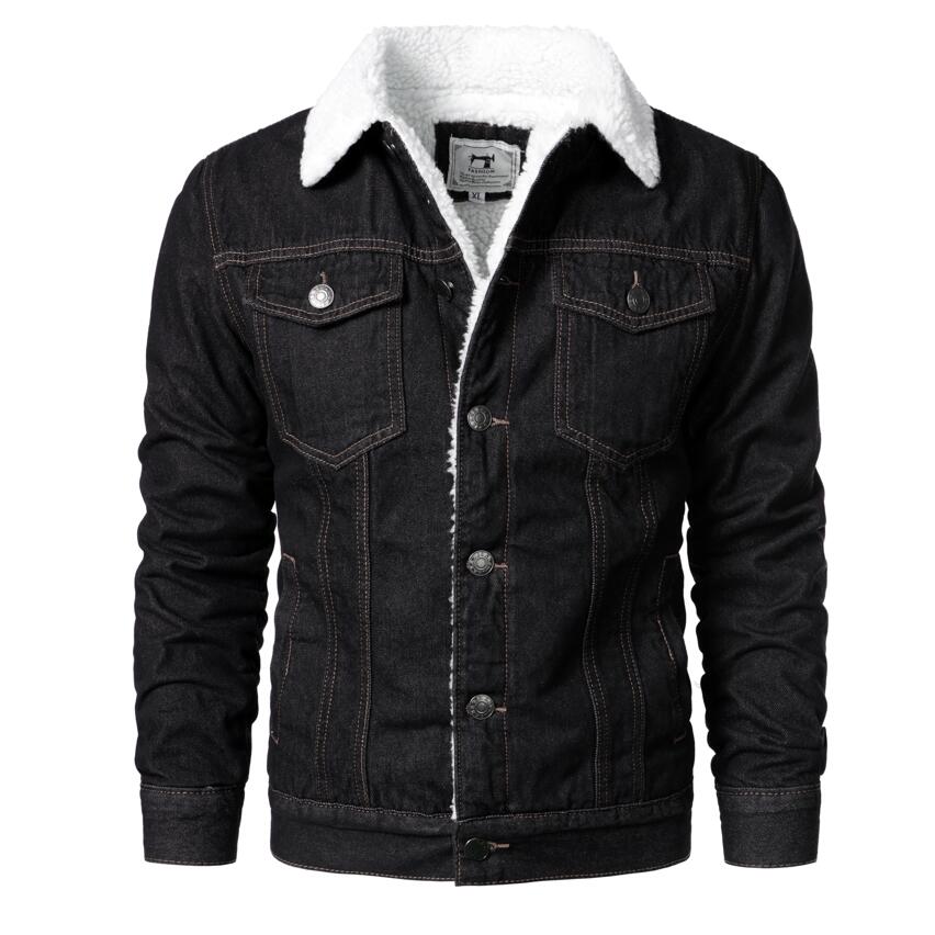 Men Denim Jackets Slim Casual Coats Thicker Winter Jean Jackets Warm Coats