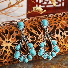 Fashion Retro Colorful 925 silver needle Unique Design Female Earrings