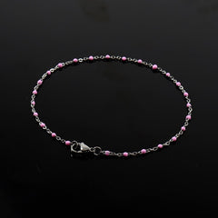 Classic Fashion Colorful Women Anklet Simple Stainless Steel