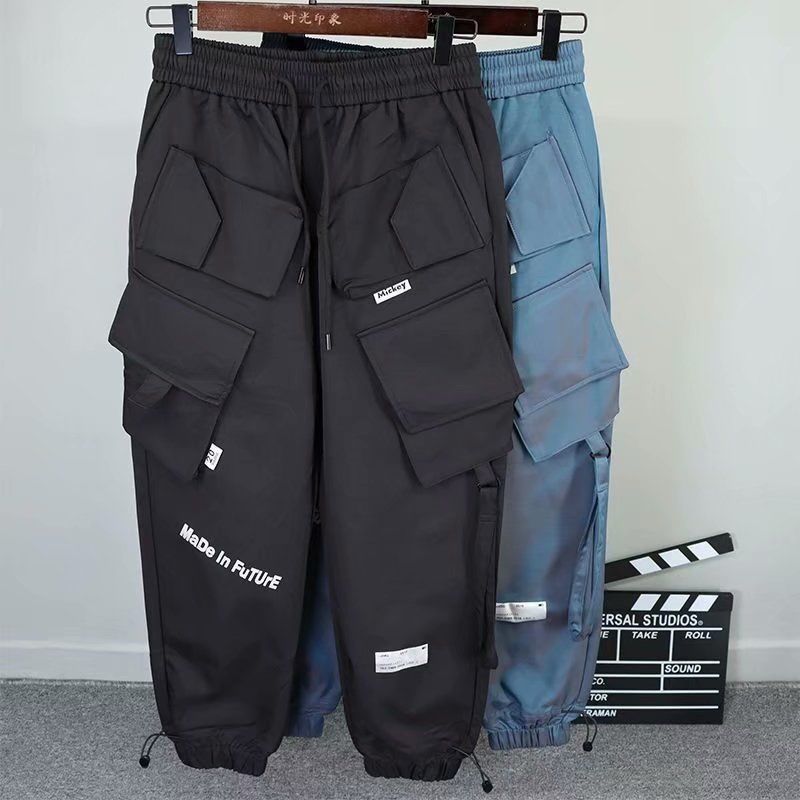 Men's Cargo Pants Hip Hop Multi-pocket Trousers Sweatpants Casual