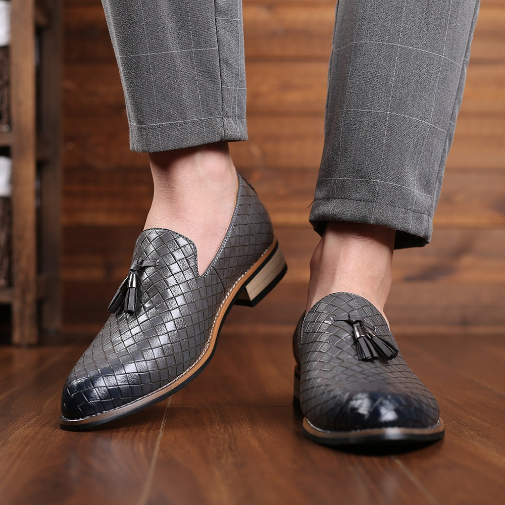 Men Breathable Leisure Fringe Flats Slip on Loafers Casual Shoes