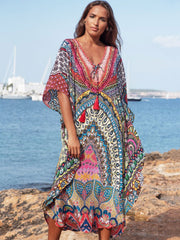 Moroccan Kaftan Bohemian Printed Summer Dress Long Tunic