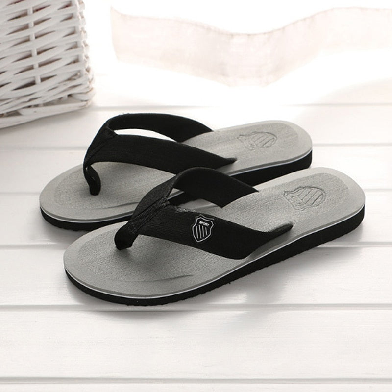 Slippers Men Flip Flops Beach Sandals Non-slip Flat Shoes Slippers Outdoor Slides