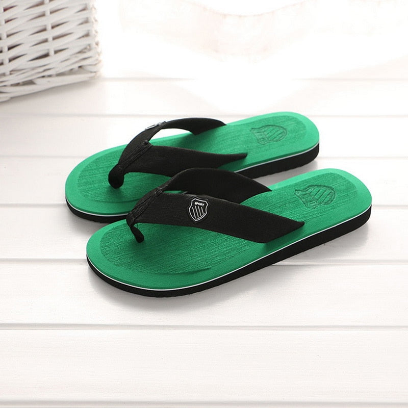 Slippers Men Flip Flops Beach Sandals Non-slip Flat Shoes Slippers Outdoor Slides