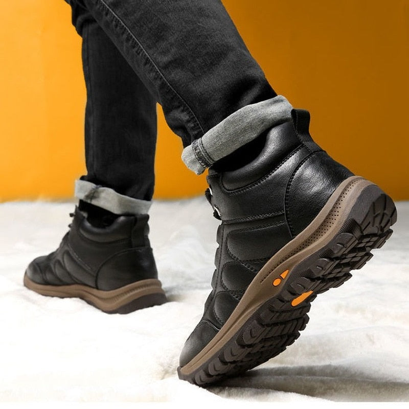 Men Winter Boots Thick Comfortable Rubber Soled Non-slip Boots