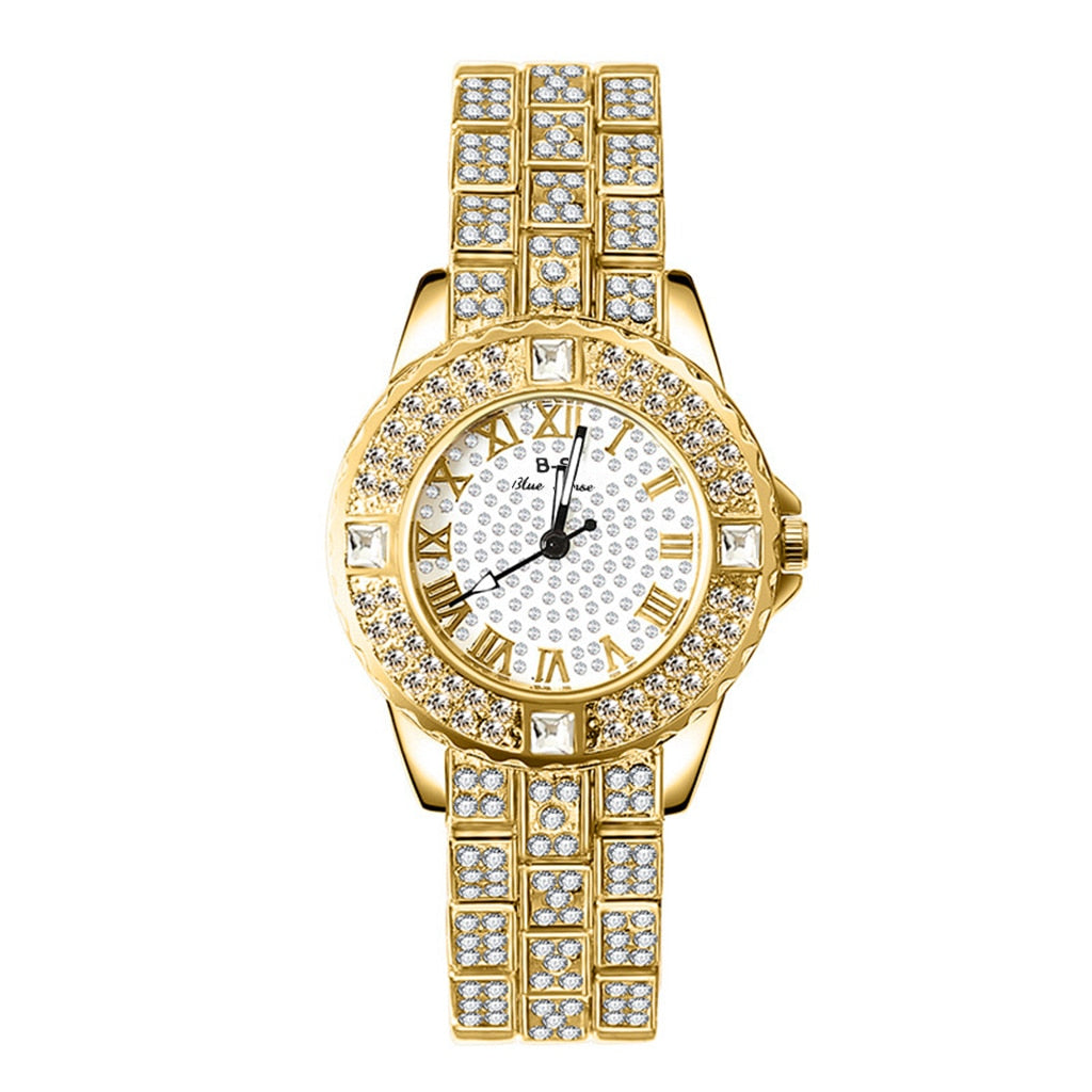 Diamond Women Watches Gold Watch Ladies Wrist Rhinestone