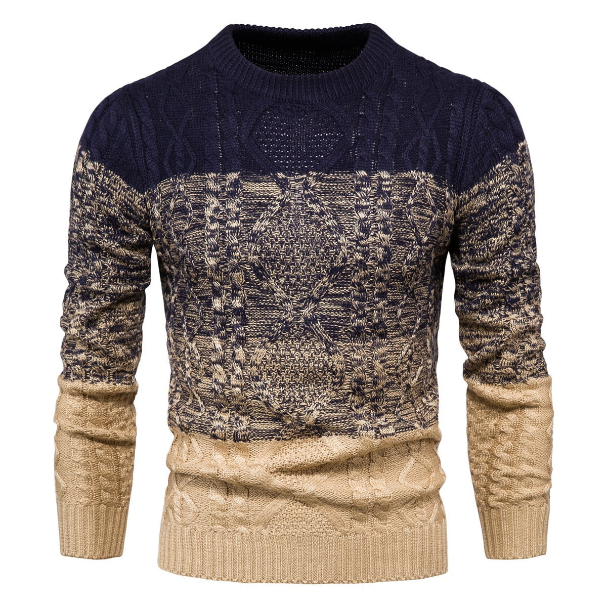 Mens Sweaters Thick Winter Warm Breathable Wool Sweaters Knit Pullover