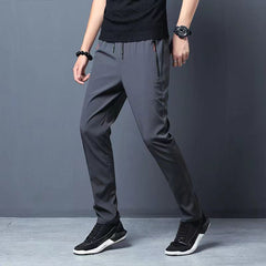 Men's Casual Pants Ice Silk Thin Sports Pants Straight Trousers Quick-drying Pants