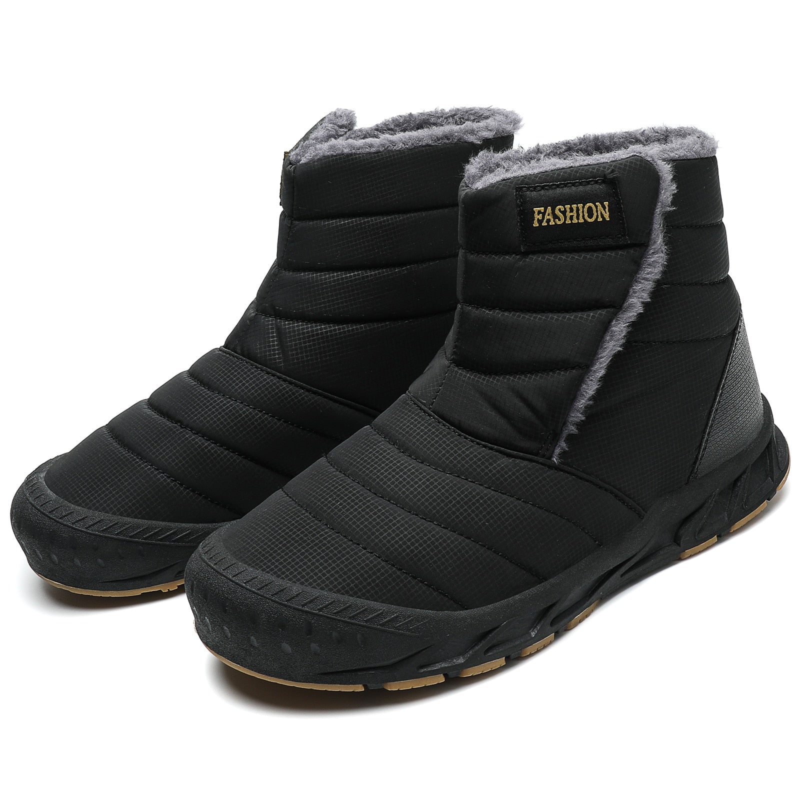 Men Snow Boots Plush Warm Winter Ankle Boots Non-slip Shoes