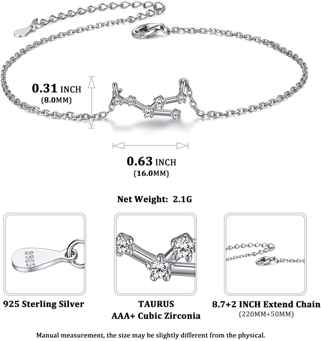 Silver Anklets for Women Constellation