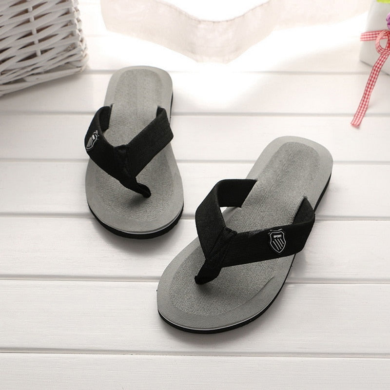 Slippers Men Flip Flops Beach Sandals Non-slip Flat Shoes Slippers Outdoor Slides