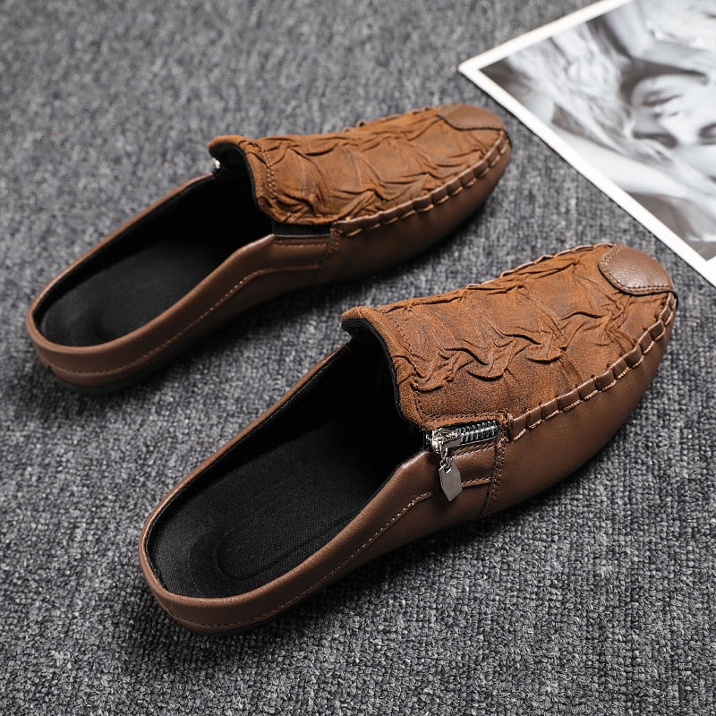 Men Half shoes Slip On Loafers Slippers Classic Lightweight Outdoor Flat