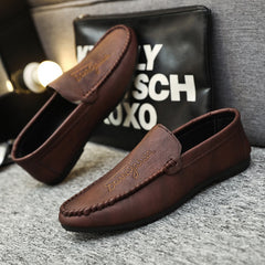 Men's Loafers Comfortable Flat Shoes Men Breathable Slip-On Soft Shoes