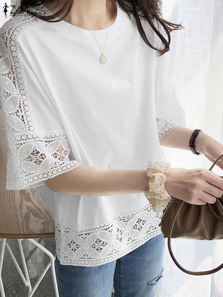 Bohemian Lace Tops Women Summer Blouses