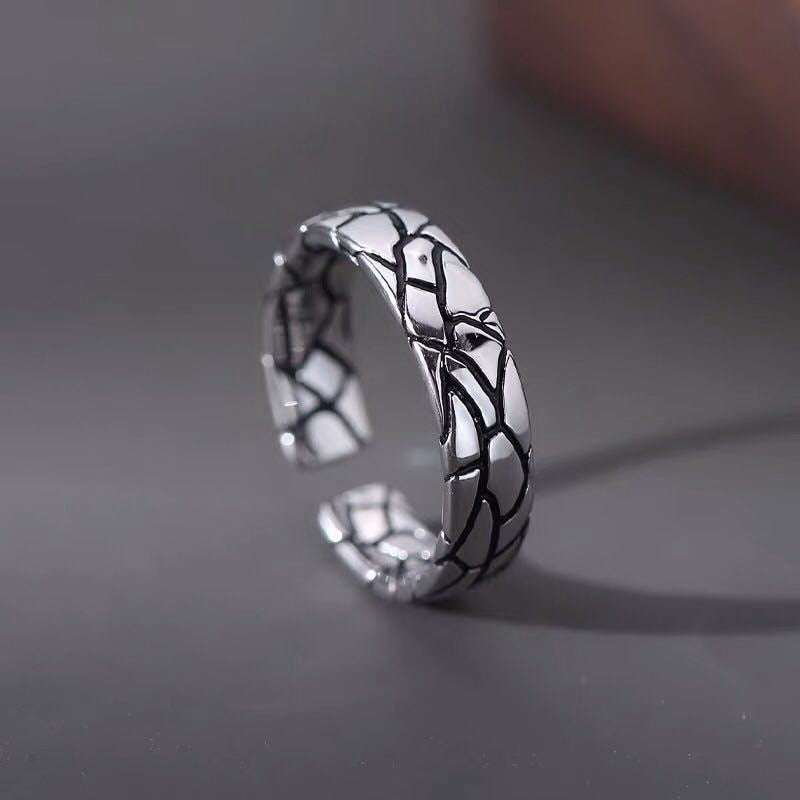 Fashion Silver Color Minimalist Irregular Twined Finger Rings