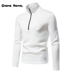 Warm Zipper Sweater Jacket Sweatshirts Pullover Men Jumpers Turtleneck Knitted