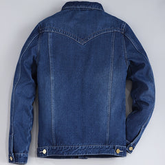 Denim Jacket Thick Warm Lined Fleece Jeans Jackets Blue Slim Jeans Coat Top