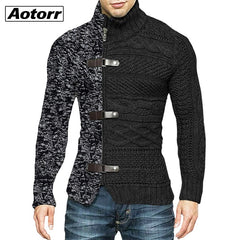 Cardigan Mens Sweater Jacket Knit Sweater Coat Zipper Knitted Sweater Slim Tops