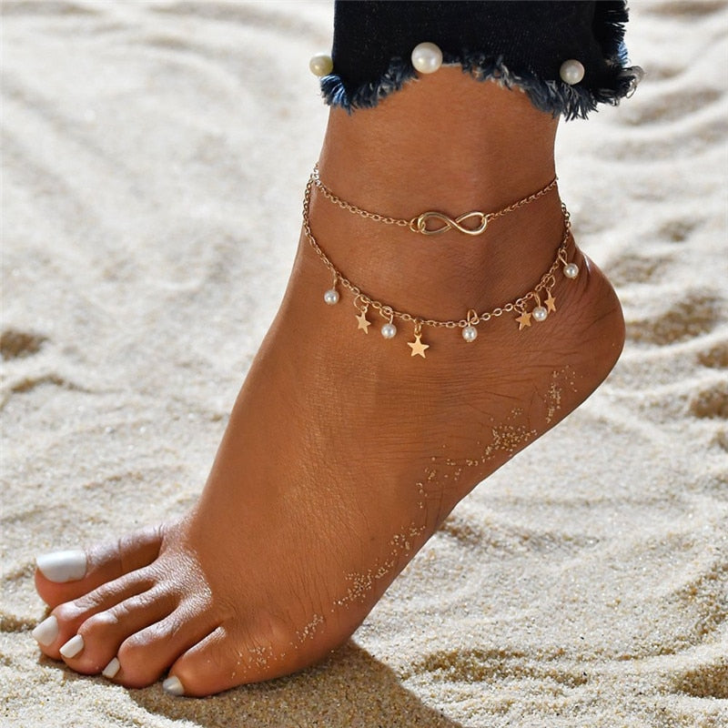 Fashion Pearl Anklet Women Ankle Bracelet