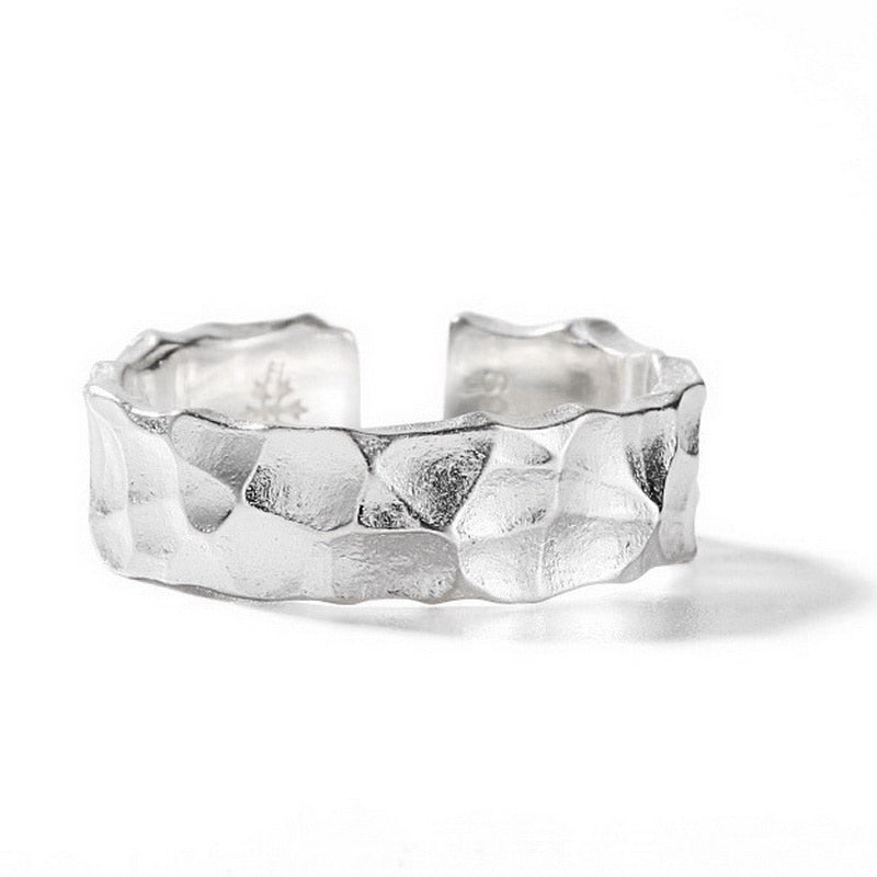 Fashion Silver Color Minimalist Irregular Twined Finger Rings