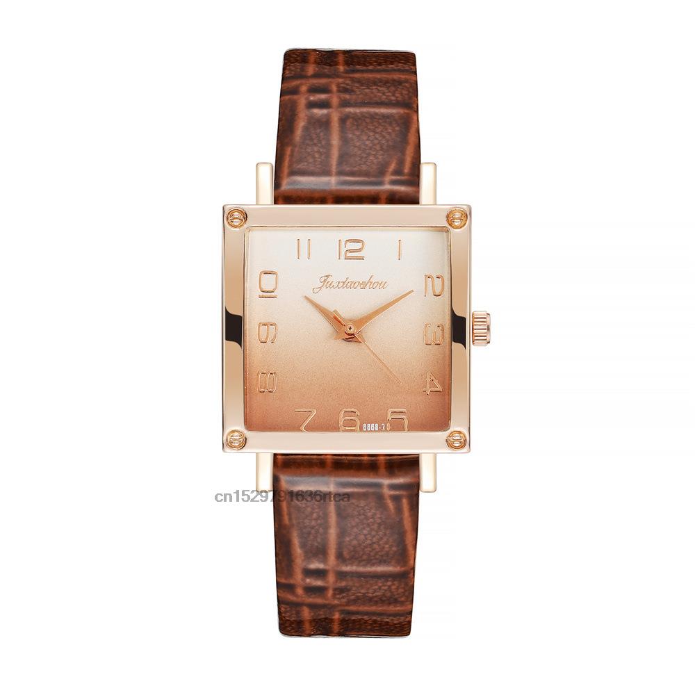 Women Gradient Square Watches Minimalist Luxury Ladies  Wristwatches