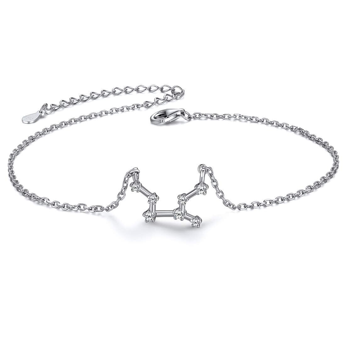 Silver Anklets for Women Constellation