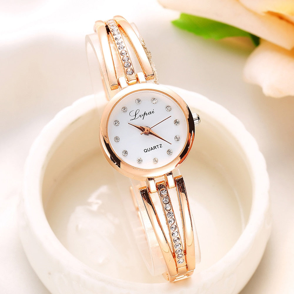 Watches Fashion Ladies Unisex Stainless Steel Rhinestone Quartz