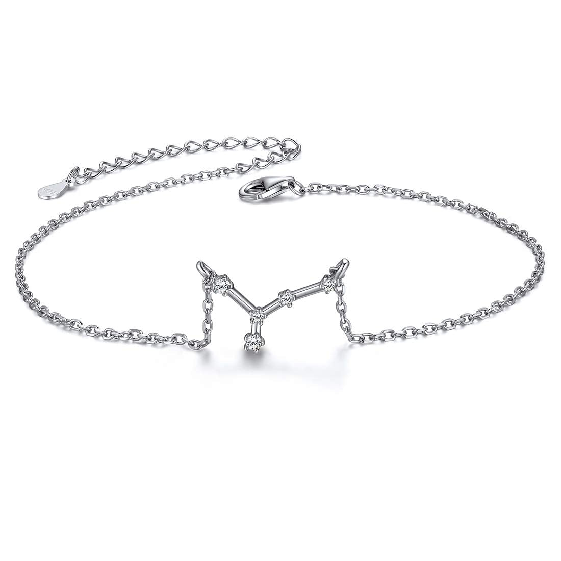 Silver Anklets for Women Constellation