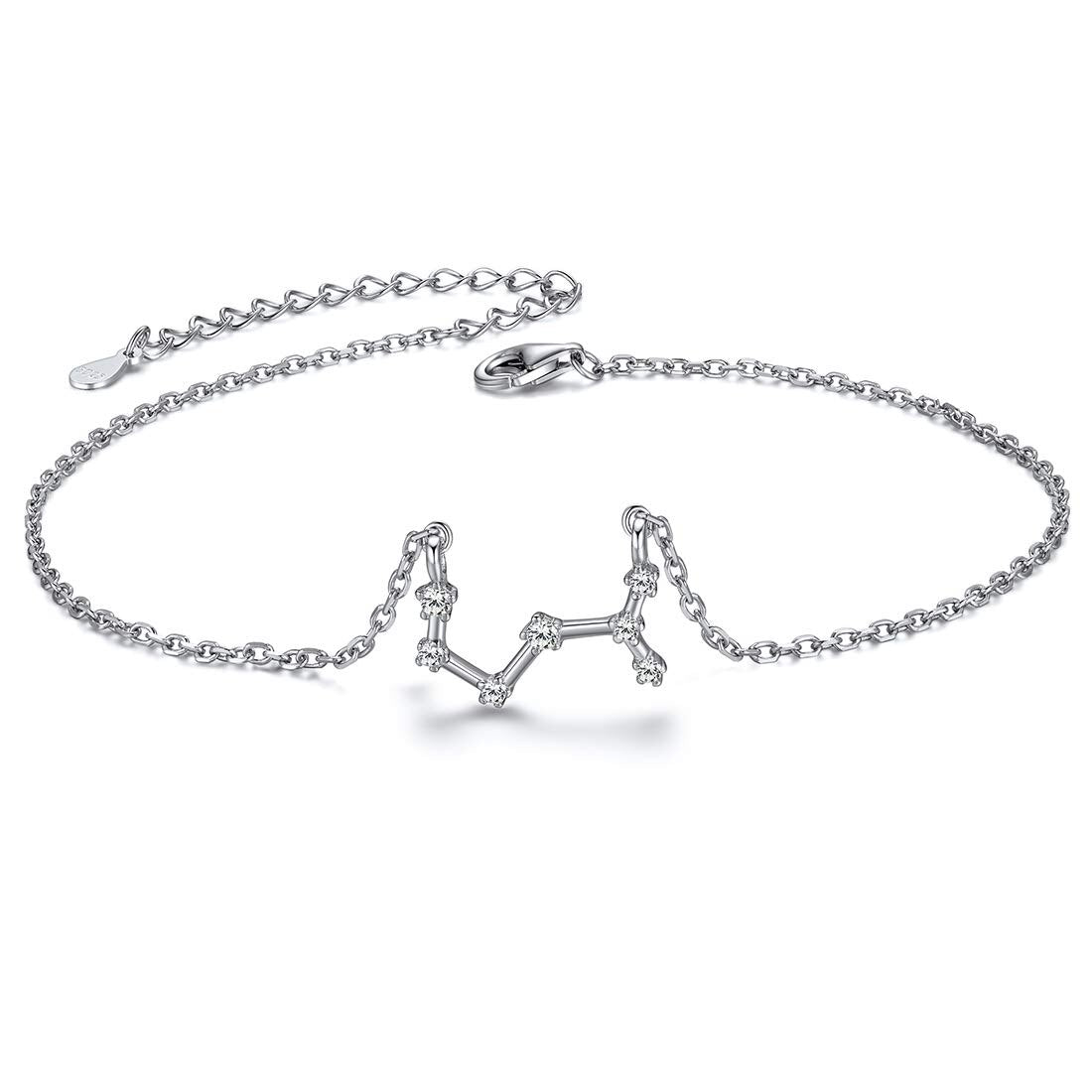 Silver Anklets for Women Constellation