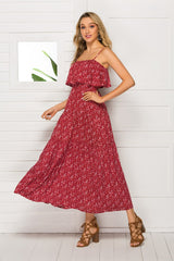 Floral Print Bat Sleeve Beach Long Bohemian Maxi Dresses