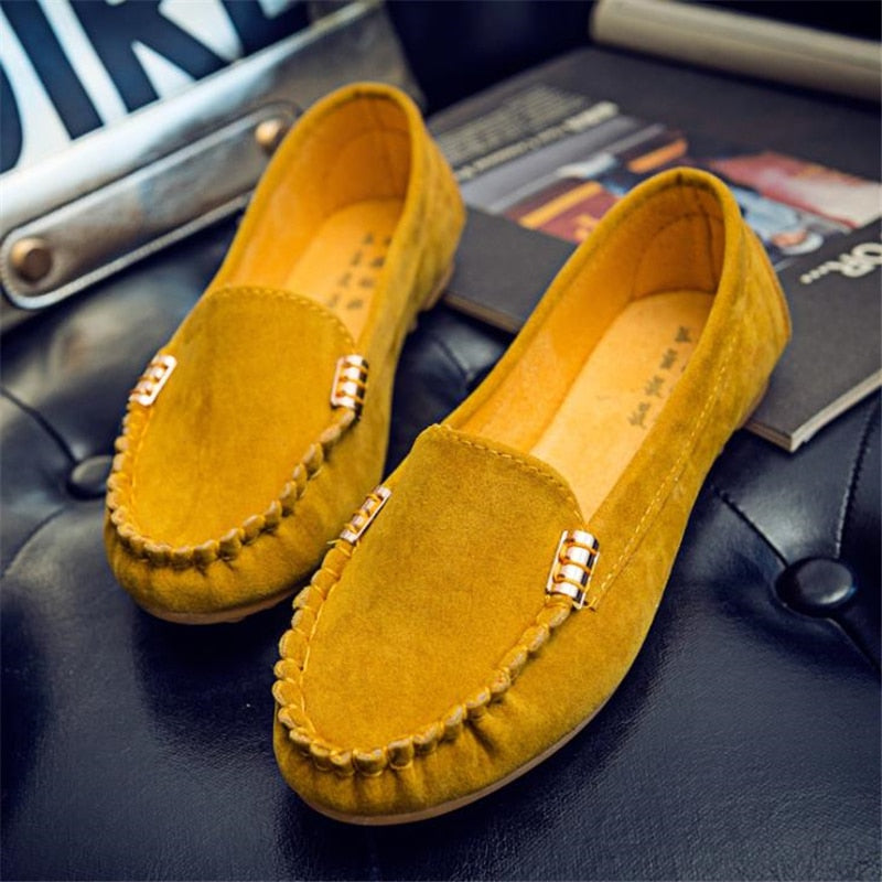 Casual Flat Comfortable Loafer Slip on Soft Round Toe Denim Flats