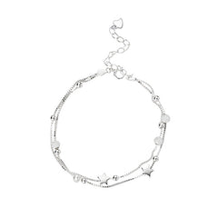 Charm Bangle bead Chain Adjustable Charm Bracelet