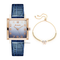 Women Gradient Square Watches Minimalist Luxury Ladies  Wristwatches