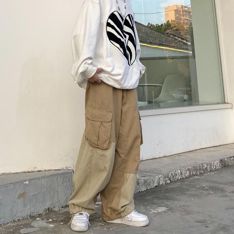 Baggy Cargo Pants Men Trousers Loose Casual Streetwear Hip Hop