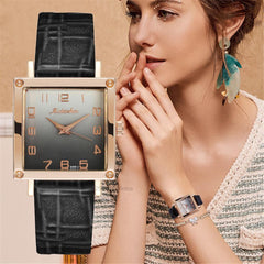 Women Gradient Square Watches Minimalist Luxury Ladies  Wristwatches