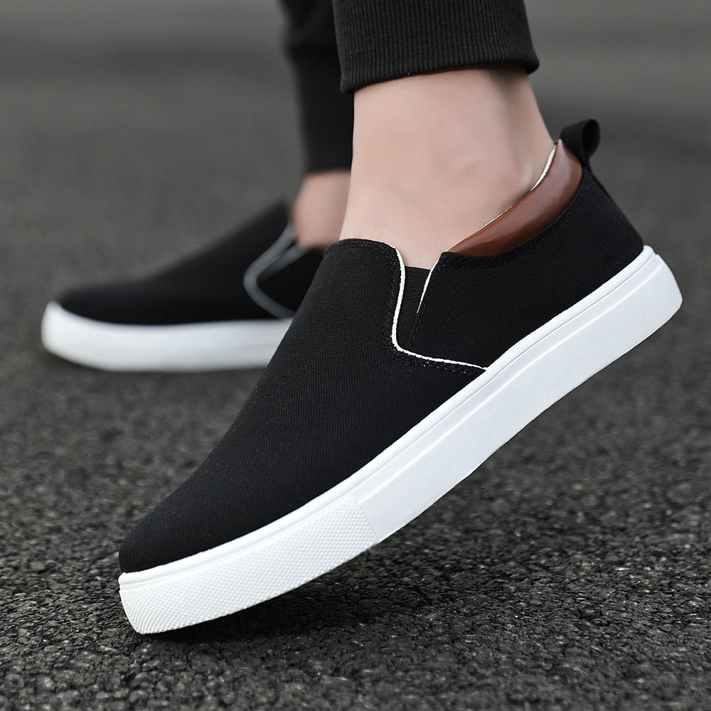 Men Casual Shoes Sneaker Slip-on Flats Non-Leather Shoes