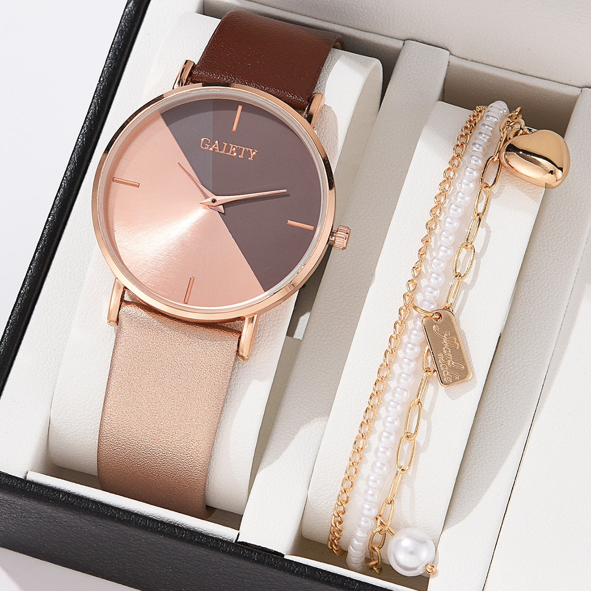 Gaiety Brand Women Watches Leather Rose Gold Dress Female