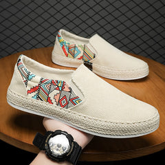 Men Sneakers Casual Summer Low-top Corduroy Shoes Slip-on Shoes